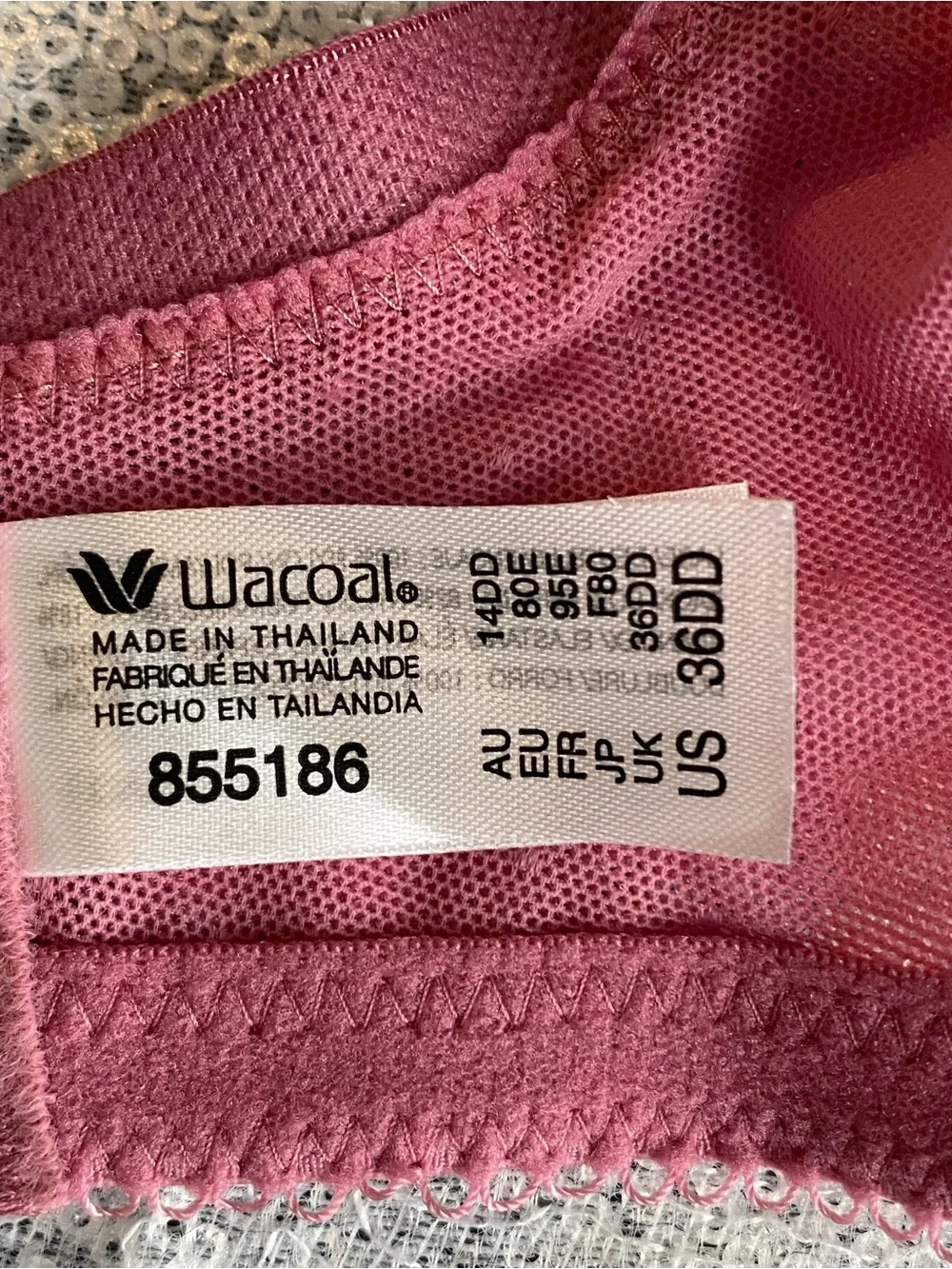 Wacoal Retro Chic Full Figure Underwire Bra Dusty Rose Pink 36DD NWT
